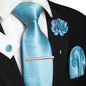Men's Plaid Tie Clip Set with Pocket Square Cufflinks Wedding Accessories