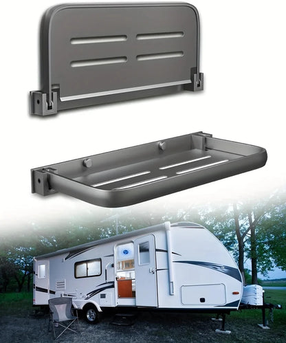 Aluminum Foldable Shelves RV Wall Storage Space Saving Camper Rack
