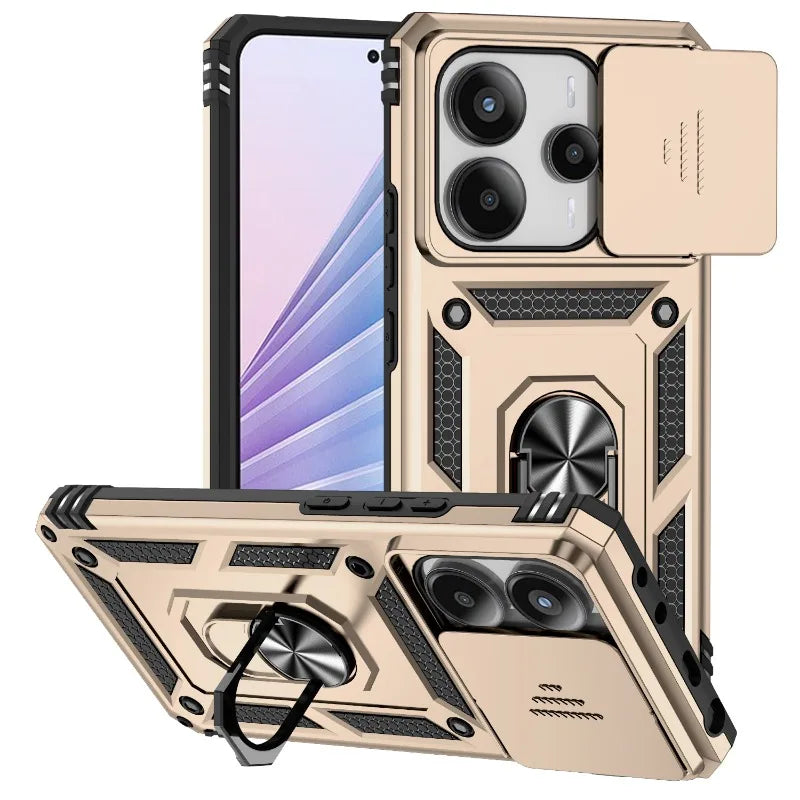 Xiaomi Redmi Note 10-14 Pro Shockproof Case Magnetic Ring Camera Cover