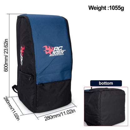 Large Capacity RC Car Storage Backpack Waterproof for 1/10 Crawler Axial SCX10 Capra TRX4 TRX6 D90 TF2 CC01 Outdoor Carry Bag