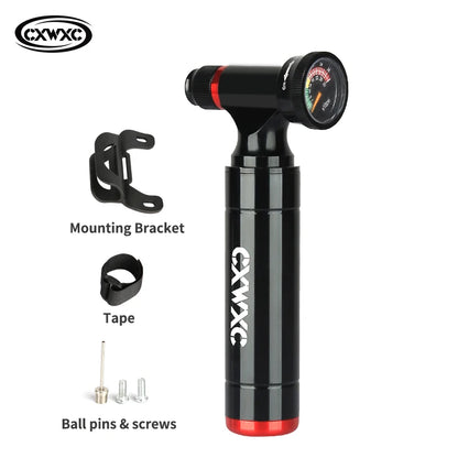 130PSI Mini Bike Pump CXWXC CO2 Tyre Inflator MTB Road Bicycle Alloy