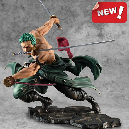 New One Piece 10cm Anime Figure  Roronoa Zoro Three-Blade  Sa-maximum  Manga Anime Statue Action Figure Collection Model Kid Toy-EXPROTAS