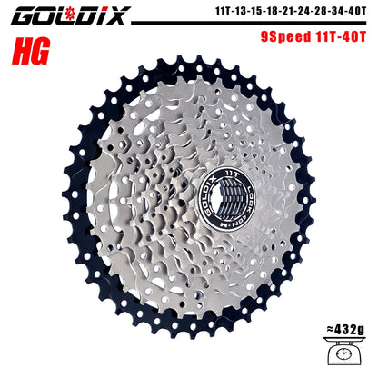 GOLDIX MTB Cassette 8/9/10/11/12 Speed 36T-52T HG for Shimano SRAM Freehub