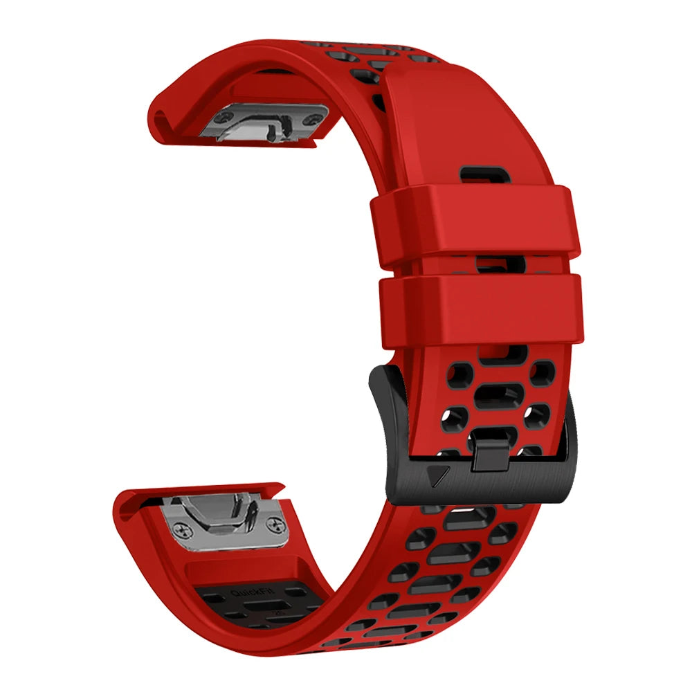 22/26mm Fit Silicone Strap for Garmin Fenix 8 7 6 5 Pro Watch Band
