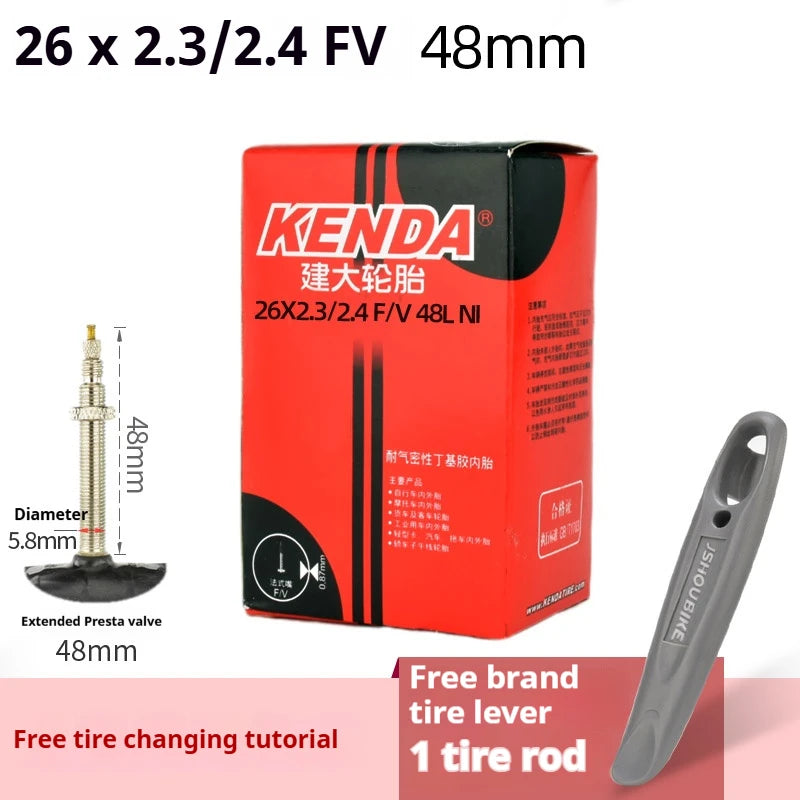 Inner Tube KENDA 26 Inch MTB  Butyl Rubber AV FV 32/36/48mm 1.25-2.4 Tyres