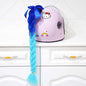 Motorcycle Helmet Braids Wig for Women Ponytail Hair Curly Pigtail Decor