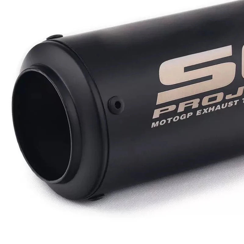 51/60mm Motorcycle Exhaust Pipe | Straight-Through Muffler for Honda/Yamaha