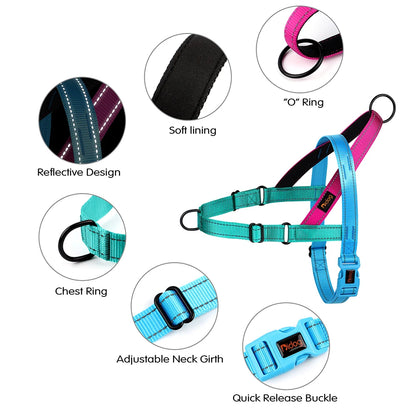 No Pull Dog Harness Reflective Adjustable Padded Vest for Large Dogs