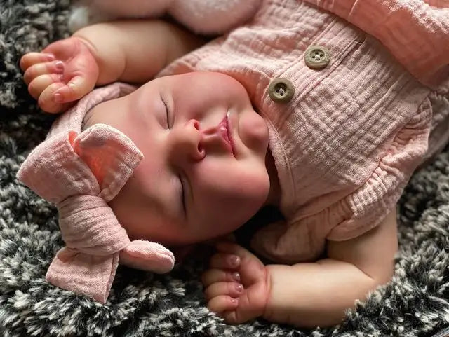 NPK 50CM Soft Body Baby Girl Reborn Peaches Doll with 3D Skin Multiple Layers Painting with Hand painted hair Doll-EXPROTAS