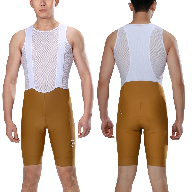 INBIKE Mens Cycling Bib Shorts 3D Padded MTB Road Bike Shorts with Pocket