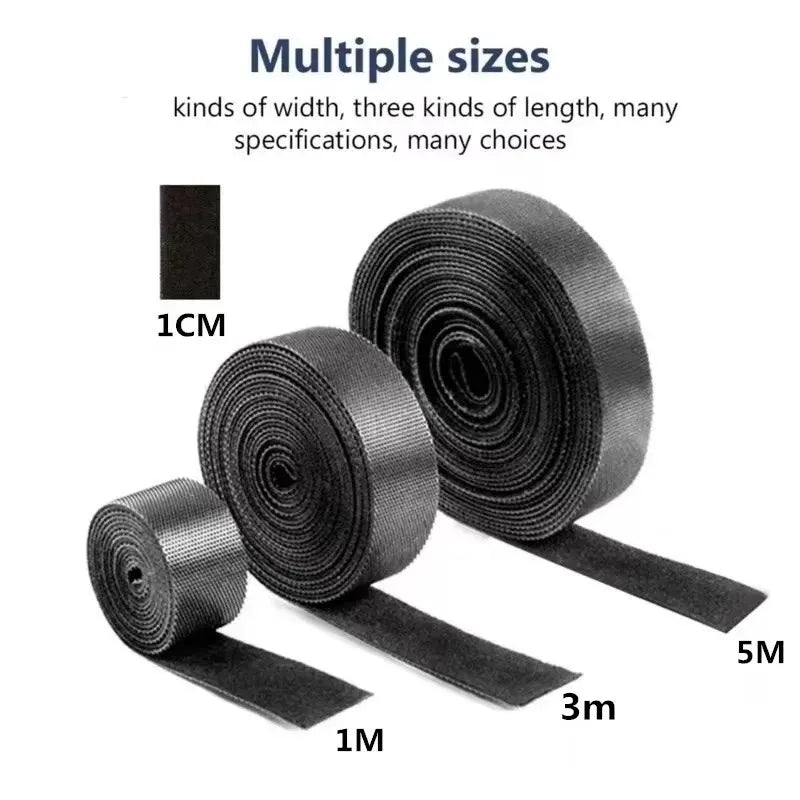 1/5M Cable Organizer Wire Management Winder Tape Cord Ties For iPhone Samsung