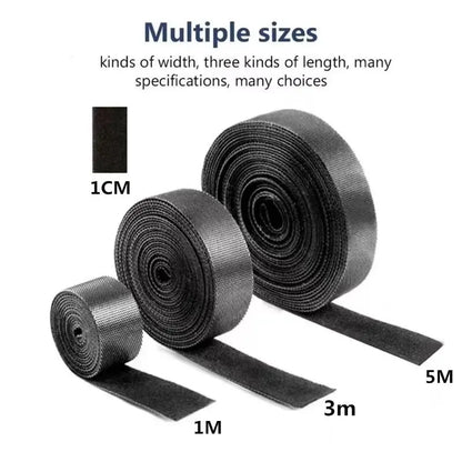1/5M Cable Organizer Wire Management Winder Tape Cord Ties For iPhone Samsung