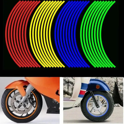 1set of 16pcs Wheel Sticker Reflective Rim Stripe Tape Bike Motorcycle Stickers For Honda For Kawasaki Z750 Z800 For YAMAHA MT07-EXPROTAS