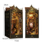 DIY Wooden Book Nook Mini Dollhouse 3D Puzzle Kit Bookshelf Insert Decor Gift - EXPROTAS