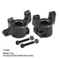Axial SCX10 II AR44 Black Brass Weight Set Diff Cover Knuckles C-Hubs Link Mounts