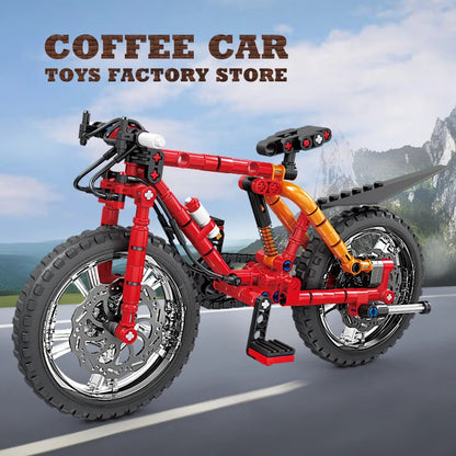 Technology Mountain Bike MOC Building Blocks Off-Road Bicycle 3D Model Toy Gift