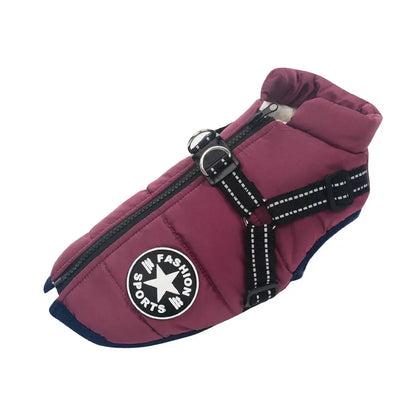 Winter Dog Jacket Warm Windproof Coat for French Bulldog Large Puppy