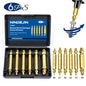 6pcs Screw Extractor Drill Damaged Bolt Remover Easy Out Bits Set