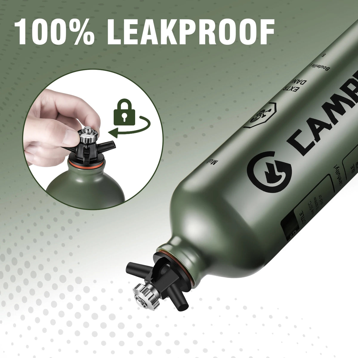 Safety Valve Liquid Fuel Bottle 1L Outdoor Camping Water Bucket Campeak