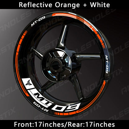 Reflective Motorcycle Wheel Sticker Hub Decal Rim Stripe Tape for YAMAHA MT-09