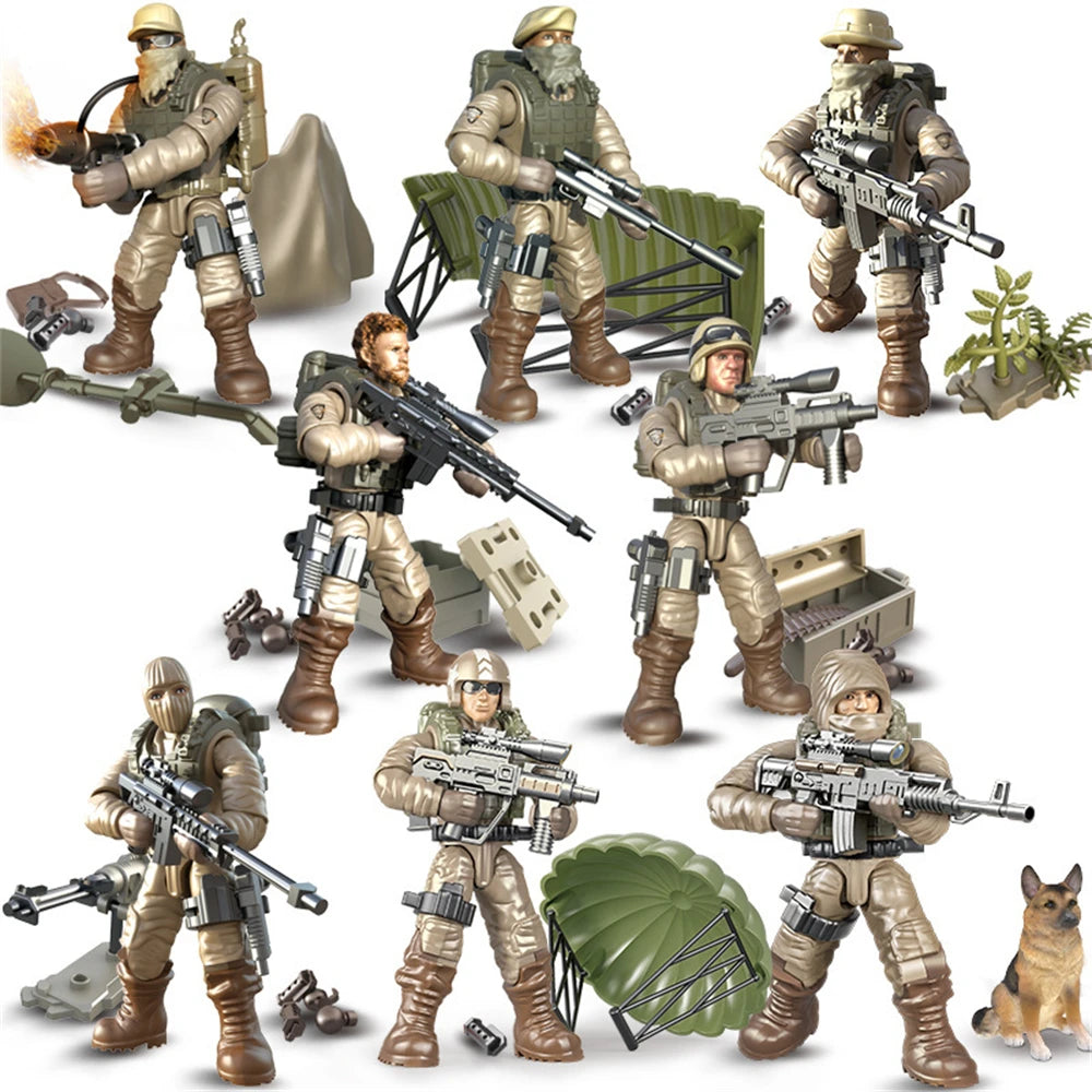 World War Building Blocks Military Soldiers Toy Figures Army Set