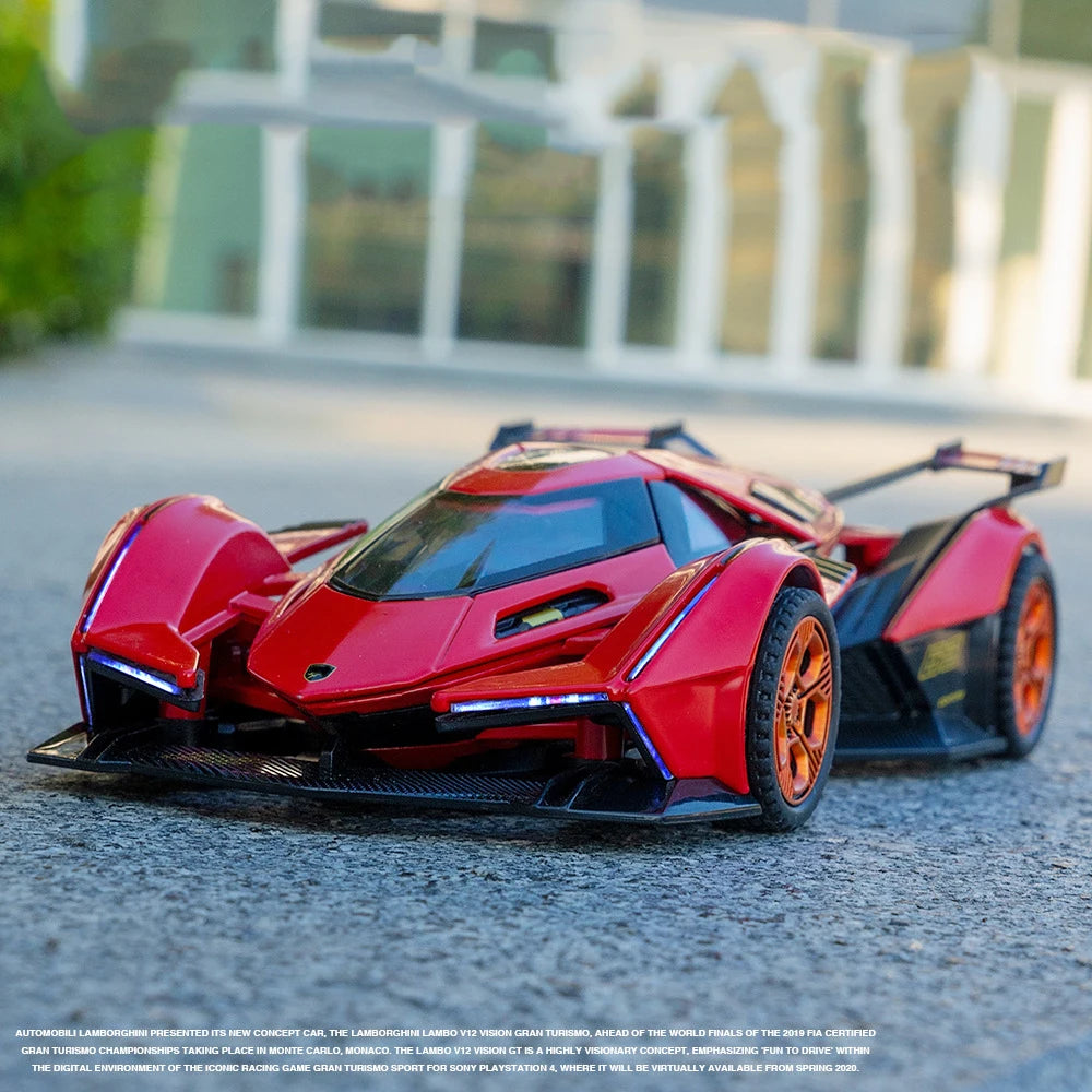 1:32 Simulation LAMBO V12 GT Alloy Sport Cars Toy Diecasts Vehicles Metal Model Car Decoration For Man And Kids Gift Boy Toy-EXPROTAS