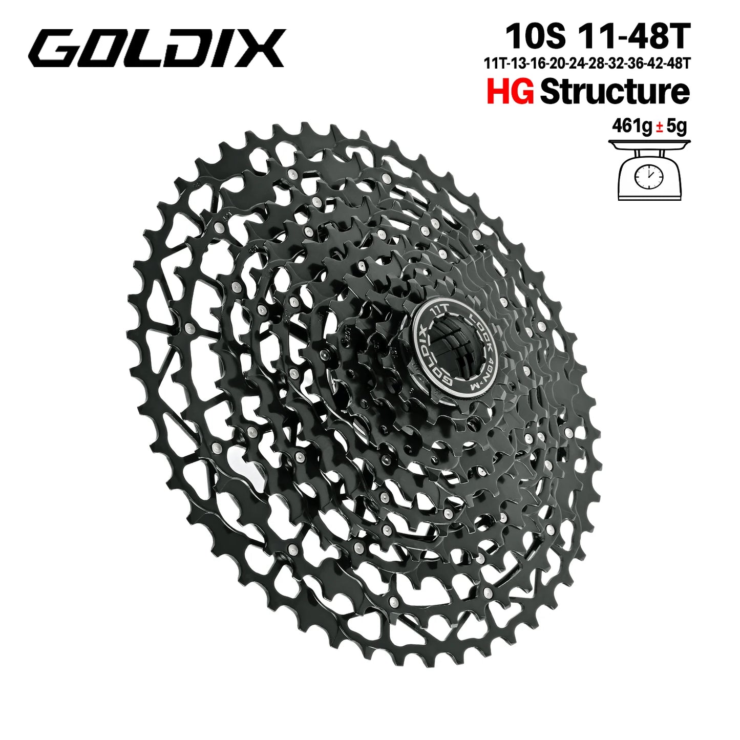 GOLDIX Mountain Bike Cassette 9 10 11 12 13 Speed HG Carbon Steel - EXPROTAS