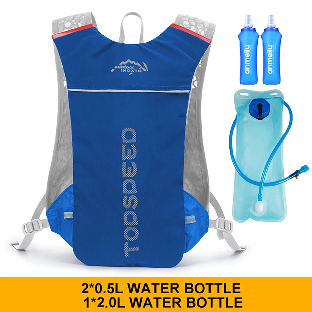 Outdoor Trail Running 5L Ultralight Backpack Hydration Jogging Vest Men Breathable Marathon Bicycle Bag Water Bottle 500ML-EXPROTAS