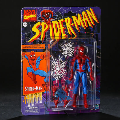 Marvel Legends Retro Cardback Spider-Man Cel-Shading Comics PVC Action Figure Collectible Model Toy Gift-EXPROTAS