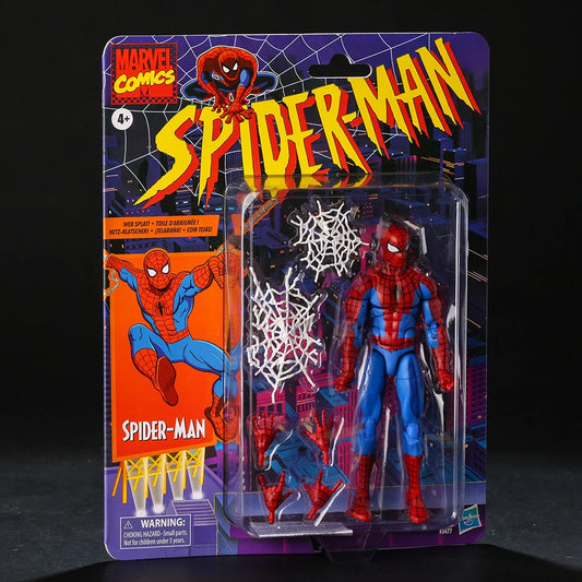 Marvel Legends Retro Cardback Spider-Man Cel-Shading Comics PVC Action Figure Collectible Model Toy Gift-EXPROTAS