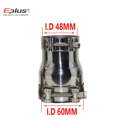 Stainless Steel Reducer Adapter | 39mm–54mm Exhaust Muffler for Car/Motorcycle