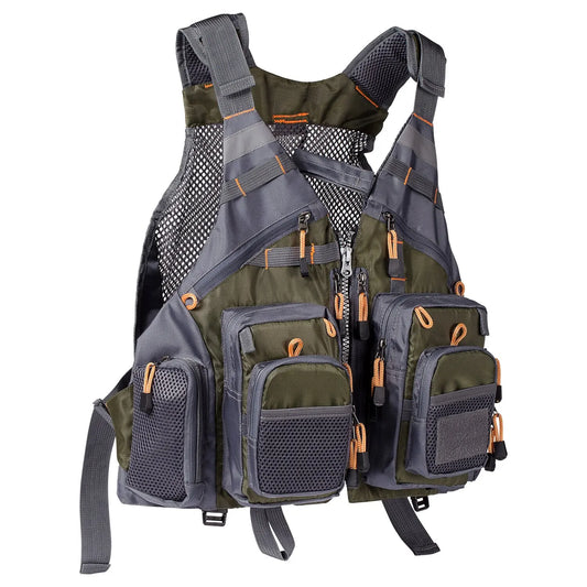 Breathable Fly Fishing Vest Adjustable Outdoor Tackle Storage Waistcoat