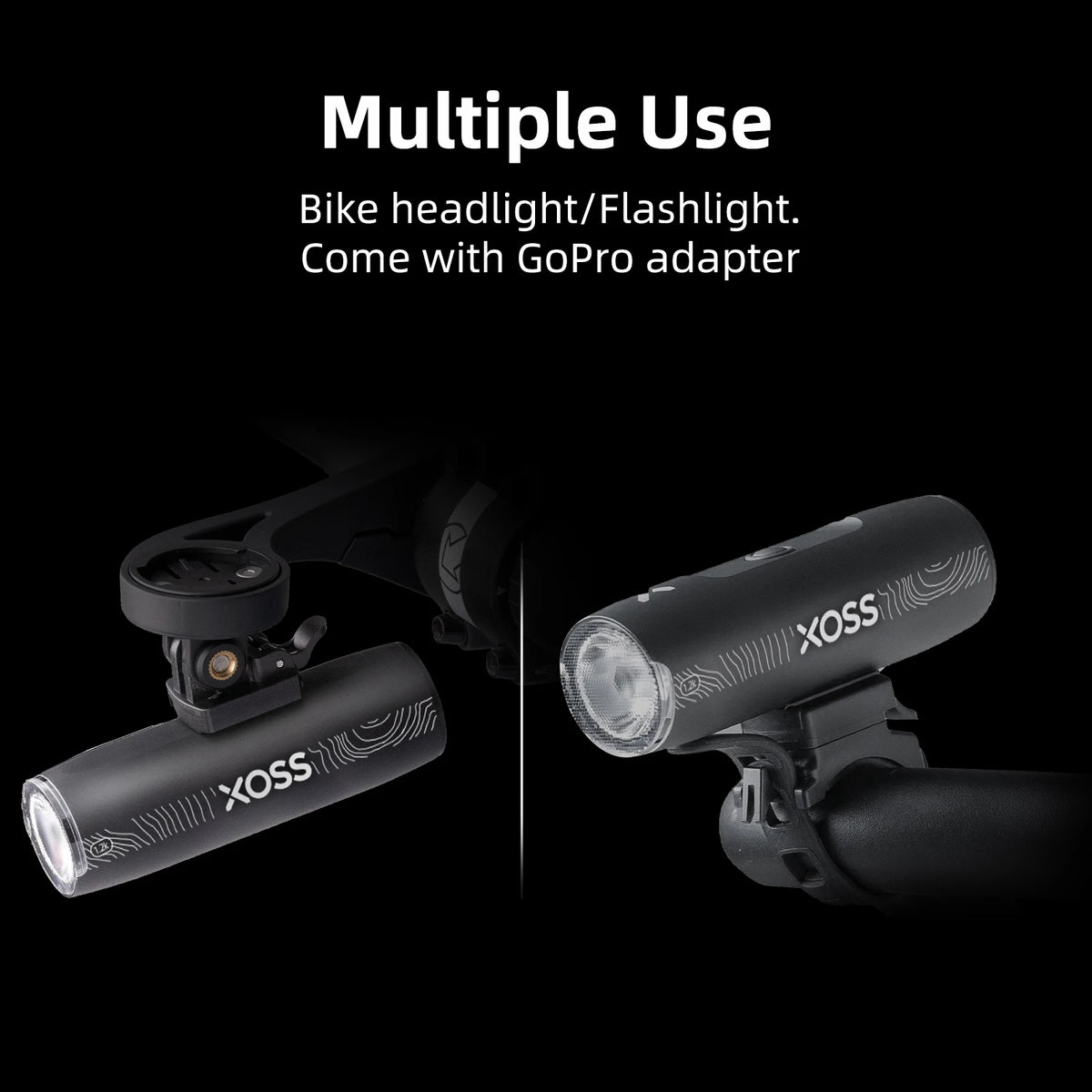 EXPROTAS XL1200 Bike Light Headlight USB Rechargeable Waterproof Front Lamp