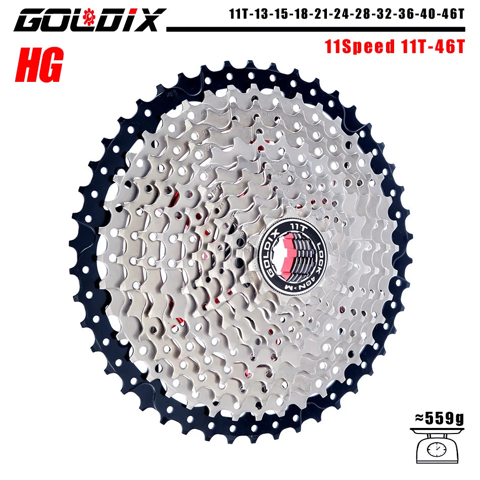 GOLDIX MTB Cassette 8/9/10/11/12 Speed 36T-52T HG for Shimano SRAM Freehub