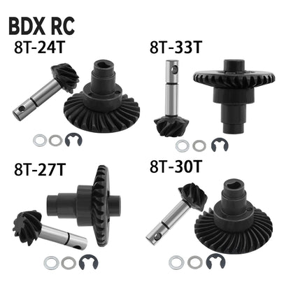 Steel Helical Bevel Axle Gear 8T 24T/27T/30T/33T for 1/10 RC Crawler SCX10 II III Capra - EXPROTAS