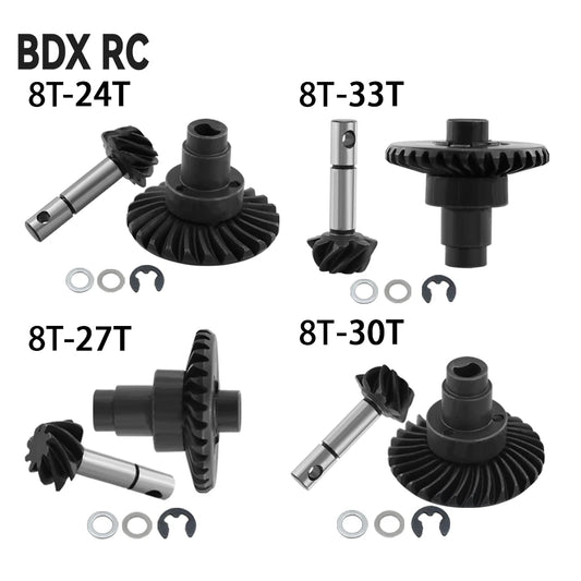 Steel Helical Bevel Axle Gear 8T 24T/27T/30T/33T for 1/10 RC Crawler SCX10 II III Capra - EXPROTAS