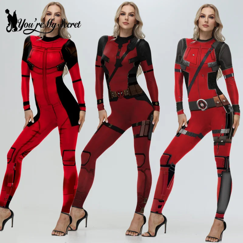 [You're My Secret] Cosplay Superhero Wolverine Deadpool Costume Anime Halloween Party Zentai Catsuit Women Men Bodysuit Jumpsuit-EXPROTAS
