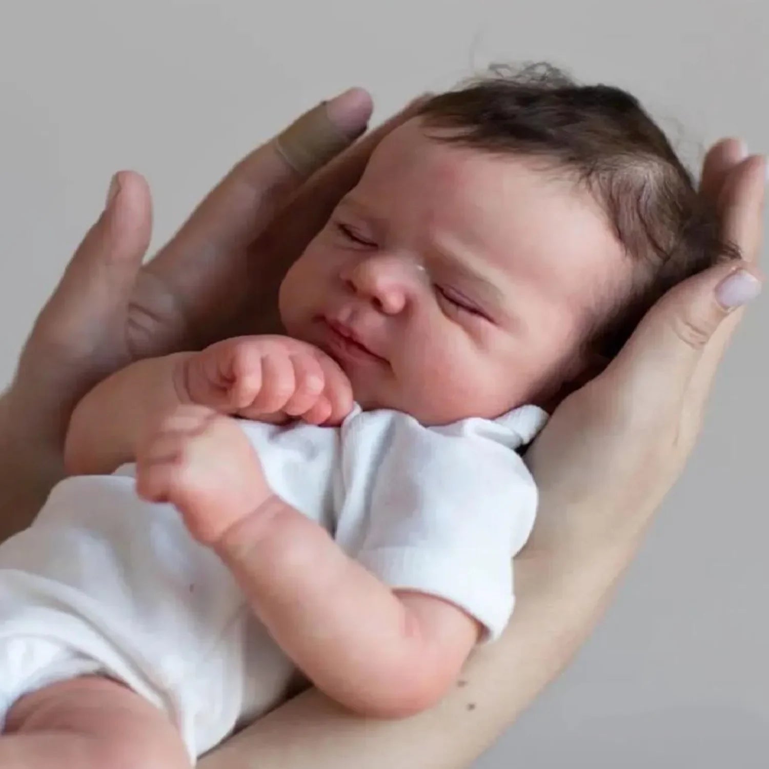 BZDOLL Realistic 48cm Soft Silicone Asleep Reborn Baby Doll With 3D-painting Skin, Alive 19inch Newborn Bebe Cute Birthday Gift-EXPROTAS
