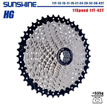 SUNSHINE 8-12 Speed MTB Cassette 11-52T HG Bicycle Sprocket for Shimano