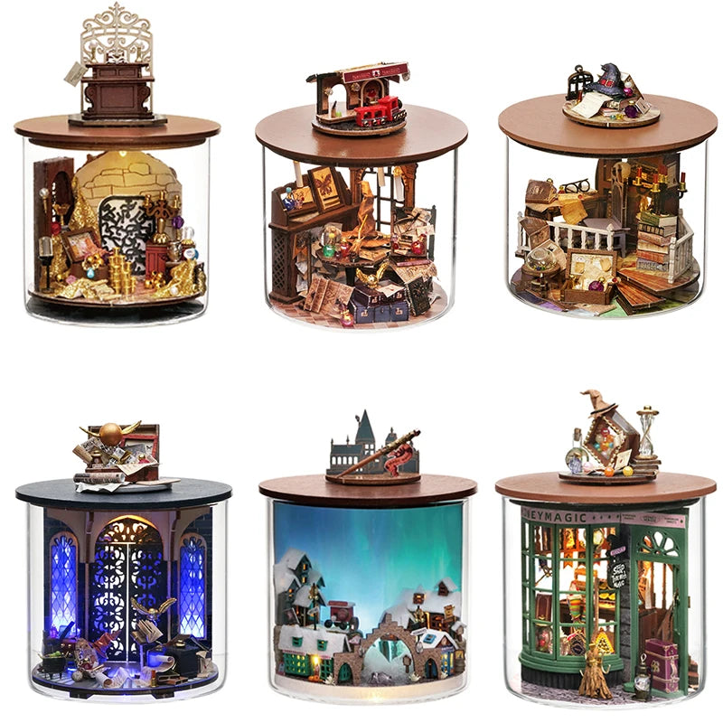 Wooden Mini DIY Dollhouse Kit with Furniture 3D Room Model Puzzle Decor Gift - EXPROTAS