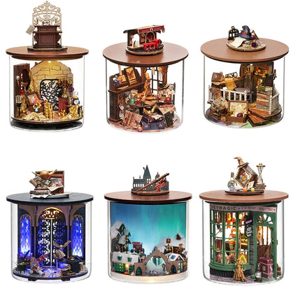 Wooden Mini DIY Dollhouse Kit with Furniture 3D Room Model Puzzle Decor Gift - EXPROTAS
