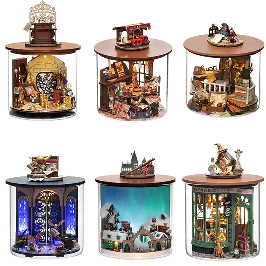 Wooden Mini DIY Dollhouse Kit with Furniture 3D Room Model Puzzle Decor Gift - EXPROTAS