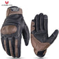 Brown Vintage Leather Motorcycle Gloves Men CE Certification Motorbike Riding Touch Screen Motocross Moto Racing Biker Glove XXL-EXPROTAS