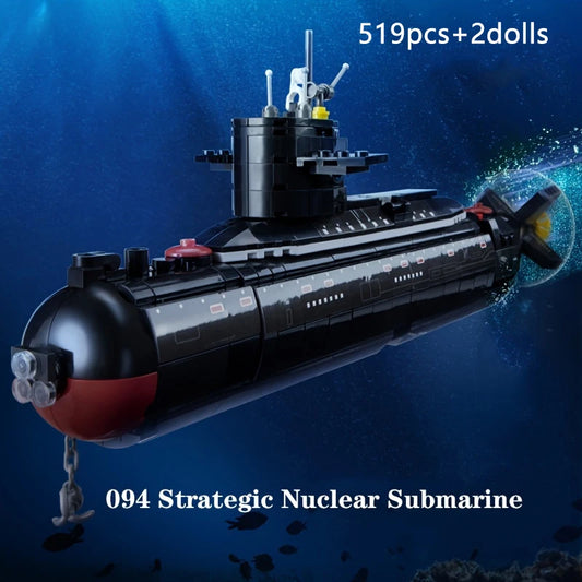 Type 094 Nuclear Submarine Building Blocks Military Brick Model Toy Set