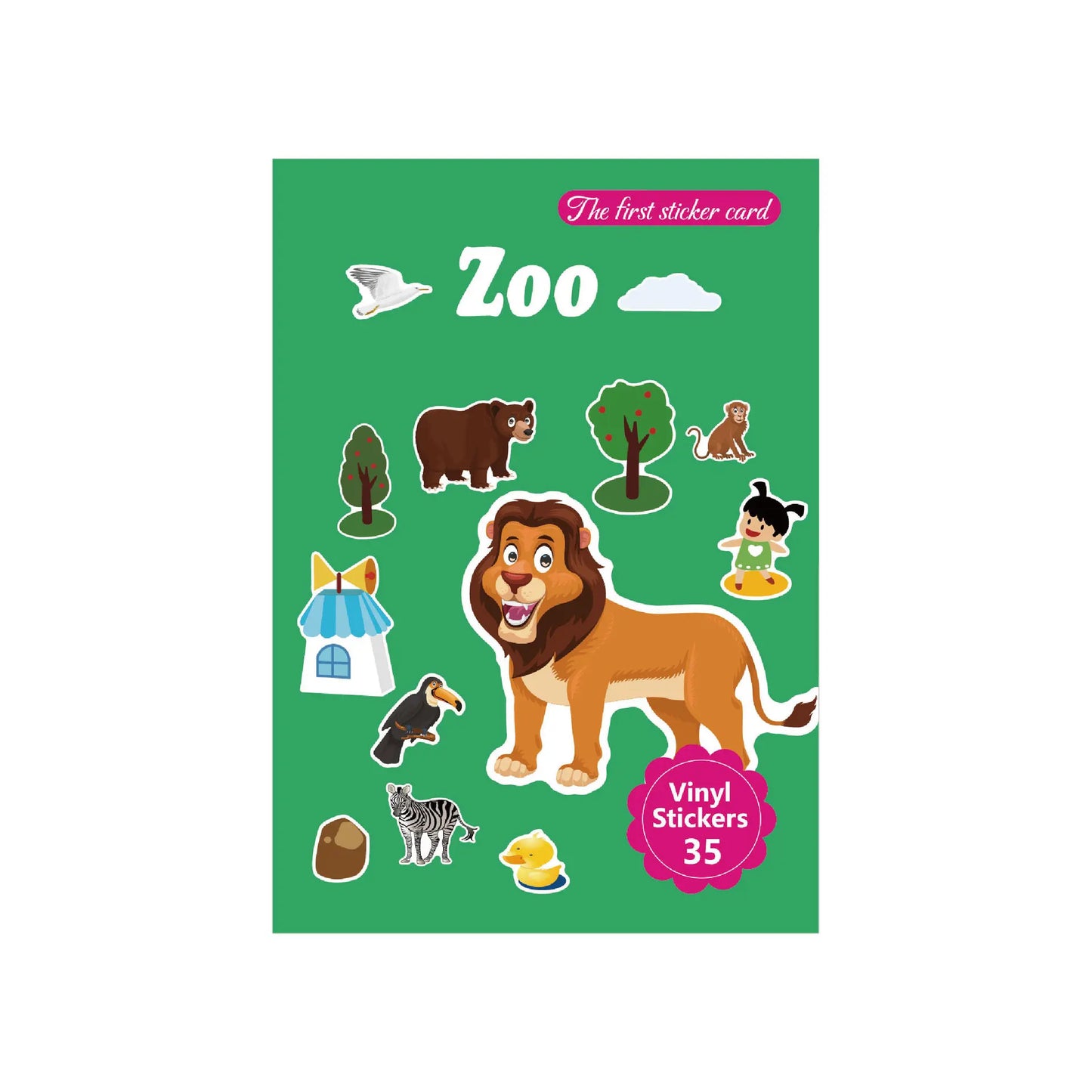 Children’s Reusable Scene Stickers DIY Puzzle Book Cartoon Animal Learning Toy Gift