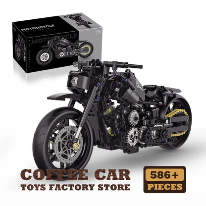 1:8 High-Tech Motorbike Building Blocks MOC Speed Racing Motorcycle Model Toy Gift