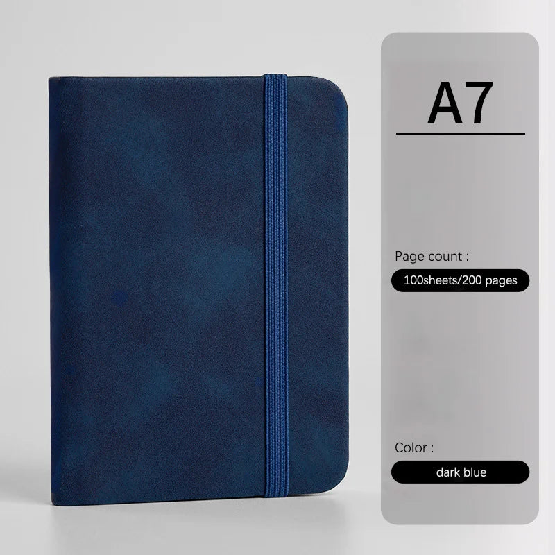 Mini A7 Small Notebook Portable Pocket Diary Leather Notepad Journal
