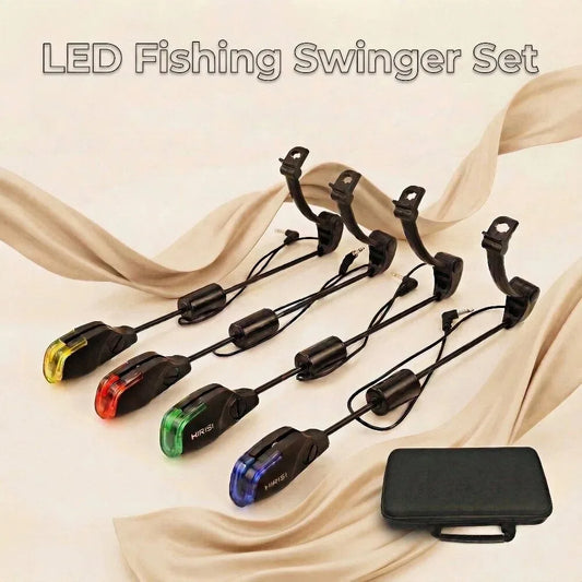 LED Light Fishing Alarm Bite Indicator Adjustable Volume Tone 240mm B2011