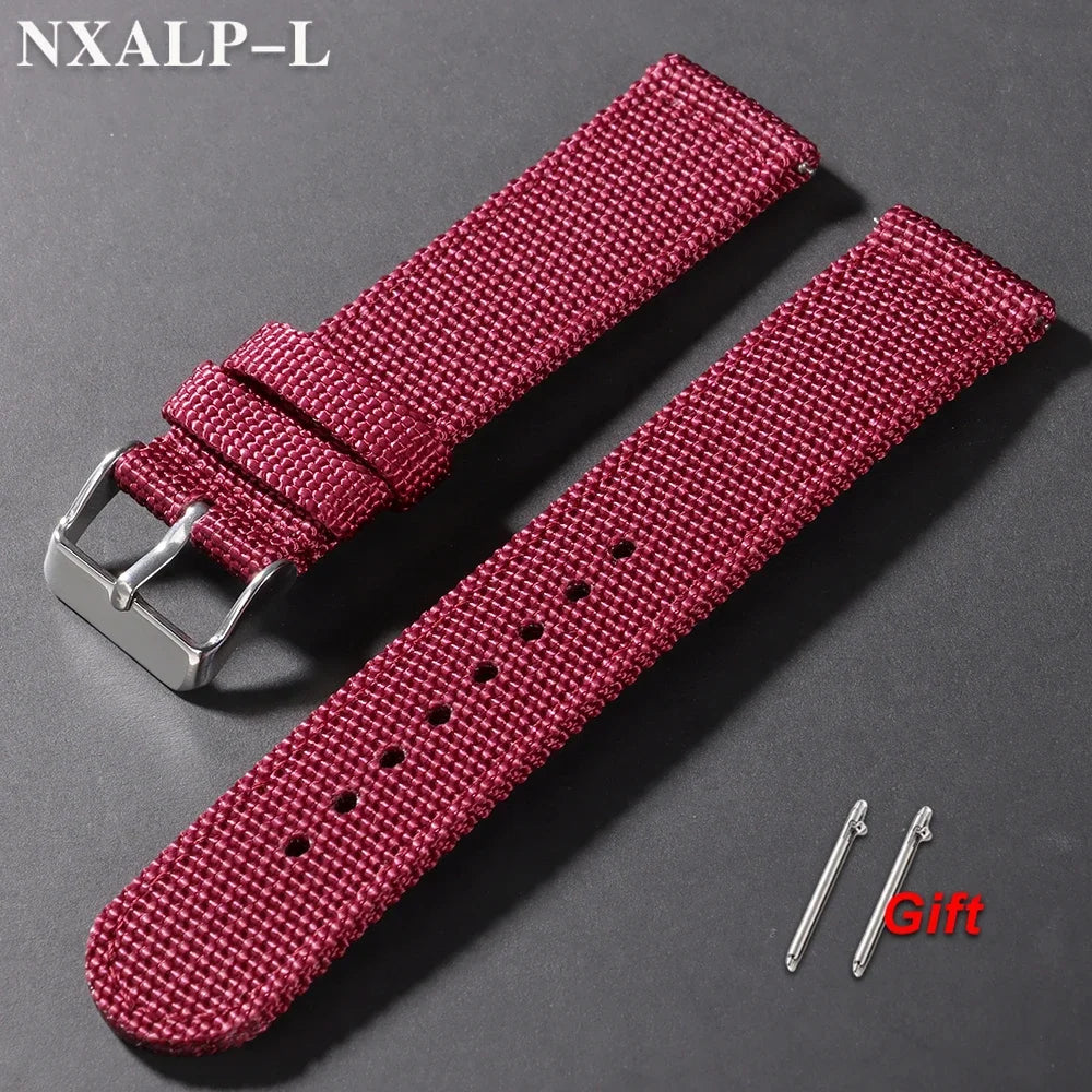 Nylon Watch Strap 18mm 20mm 22mm 24mm Quick Release Woven Sport Band