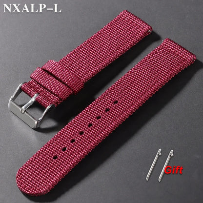 Nylon Watch Strap 18mm 20mm 22mm 24mm Quick Release Woven Sport Band